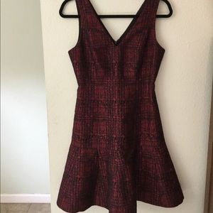 Banana Republic Red and Black Tweed Dress